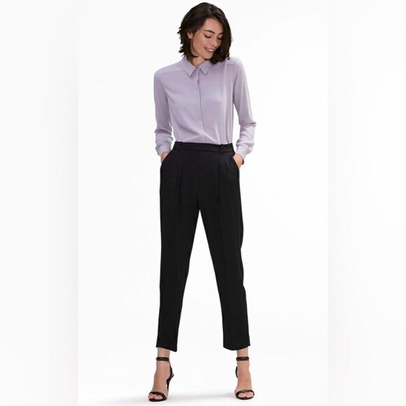 MM Lafleur Women’s Black Howland Trouser Pants with Pockets Size 0 - Picture 1 of 8